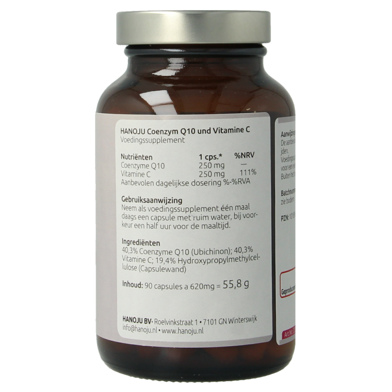 Hanoju Co-enzym Q10 250mg vitamine C 250mg - Afbeelding 3