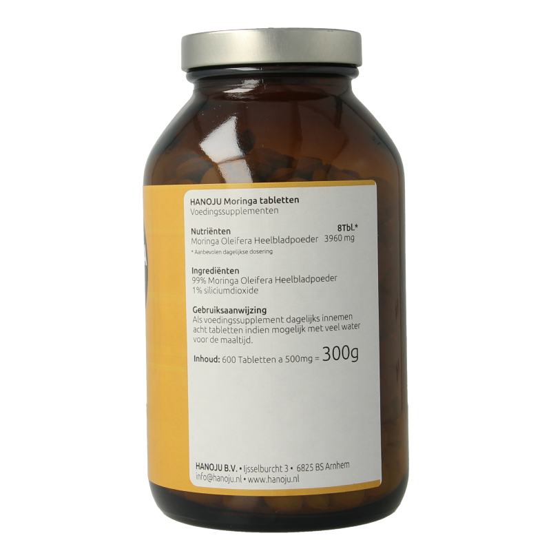 Hanoju Moringa oleifera heelblad 500mg - Afbeelding 3