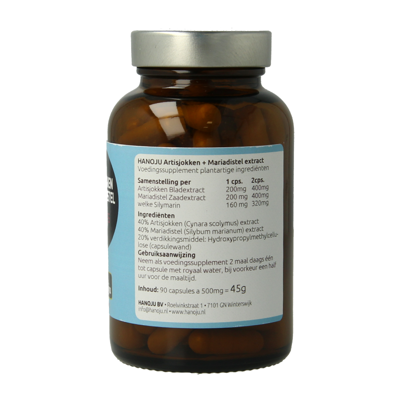 Hanoju Artisjok 200mg & mariadistel 200mg - Afbeelding 2