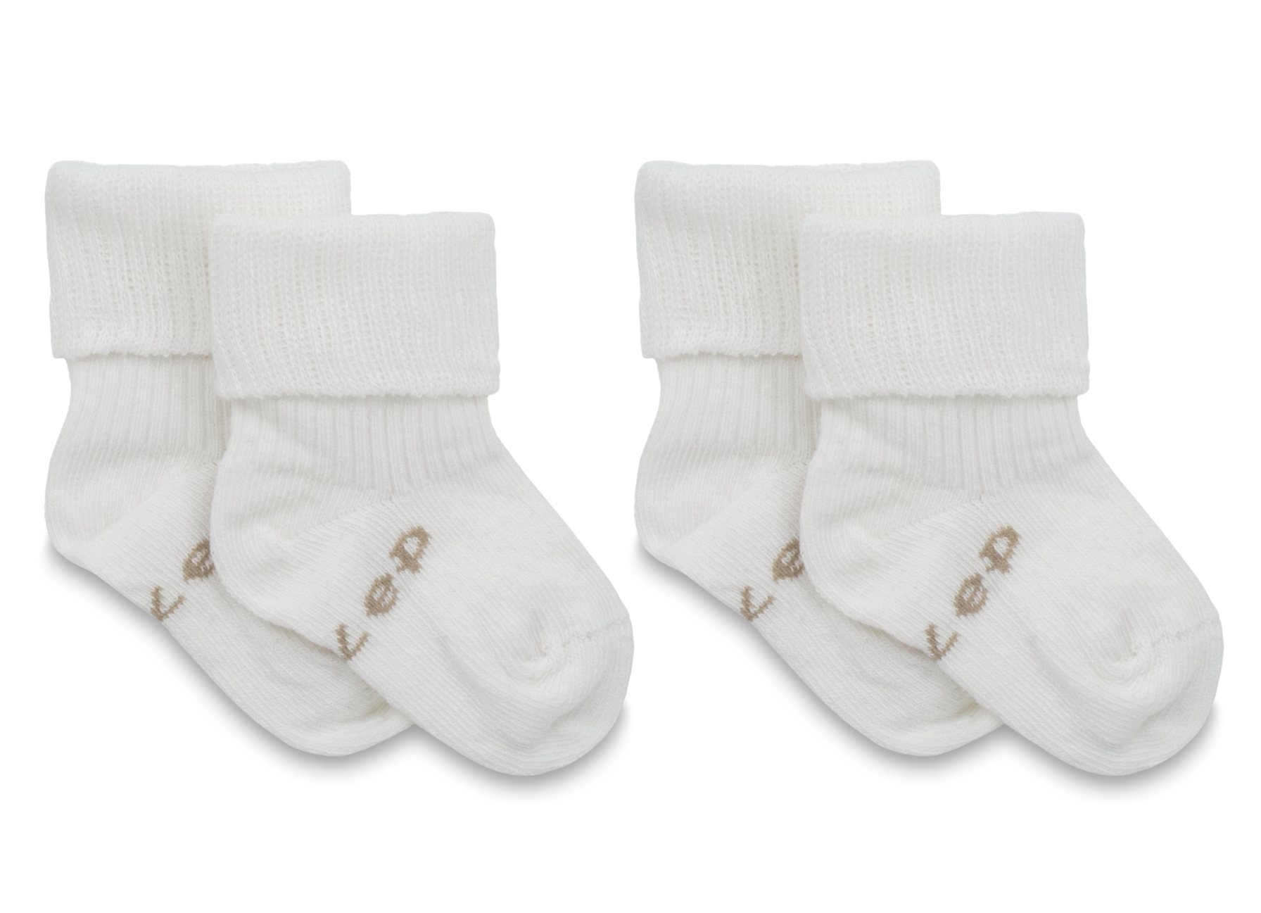 KipKep Blijf baby sokjes 6-12 mnd offwhite/wit