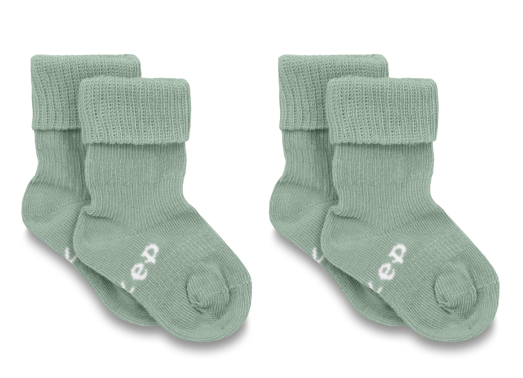 KipKep Blijf baby sokjes 0-6 mnd pale green/groen