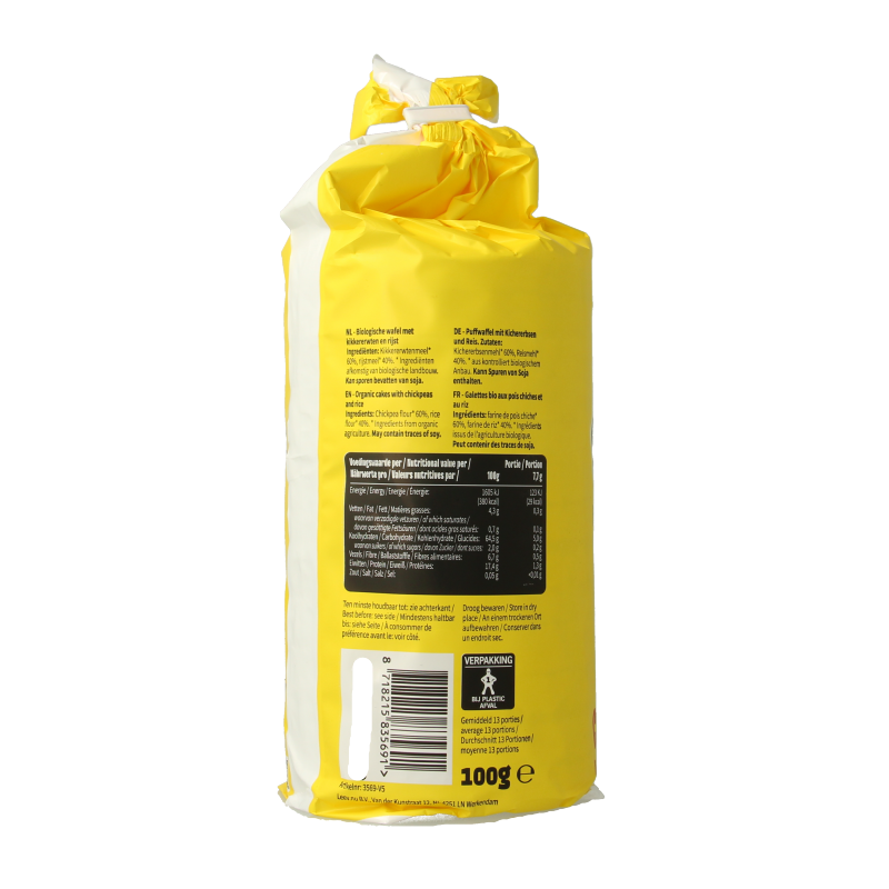 Leev Kikkererwten wafels glutenvrij bio - Afbeelding 2