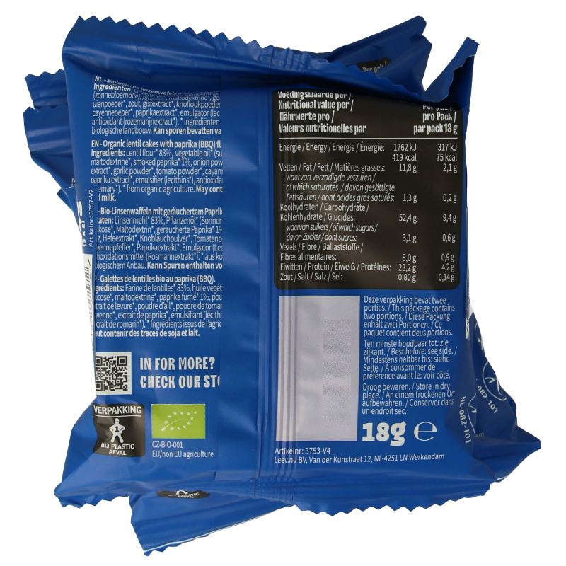 Leev Lovely lentil cakes paprika bio - Afbeelding 4
