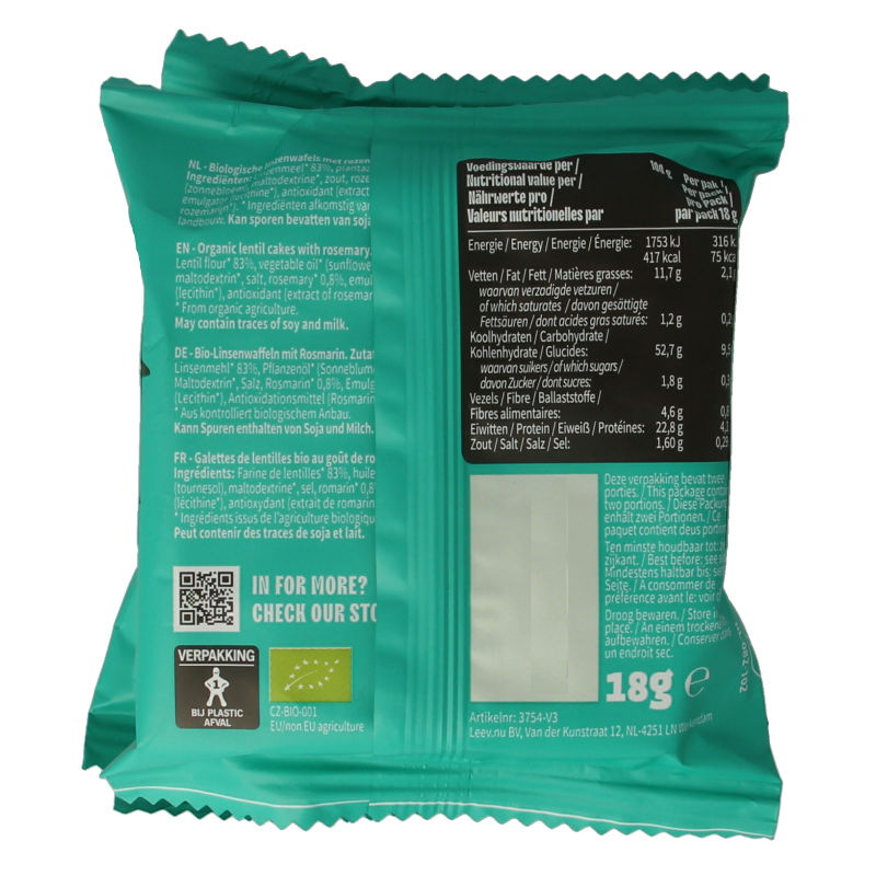 Leev Lovely lentil cakes rosemary bio - Afbeelding 4