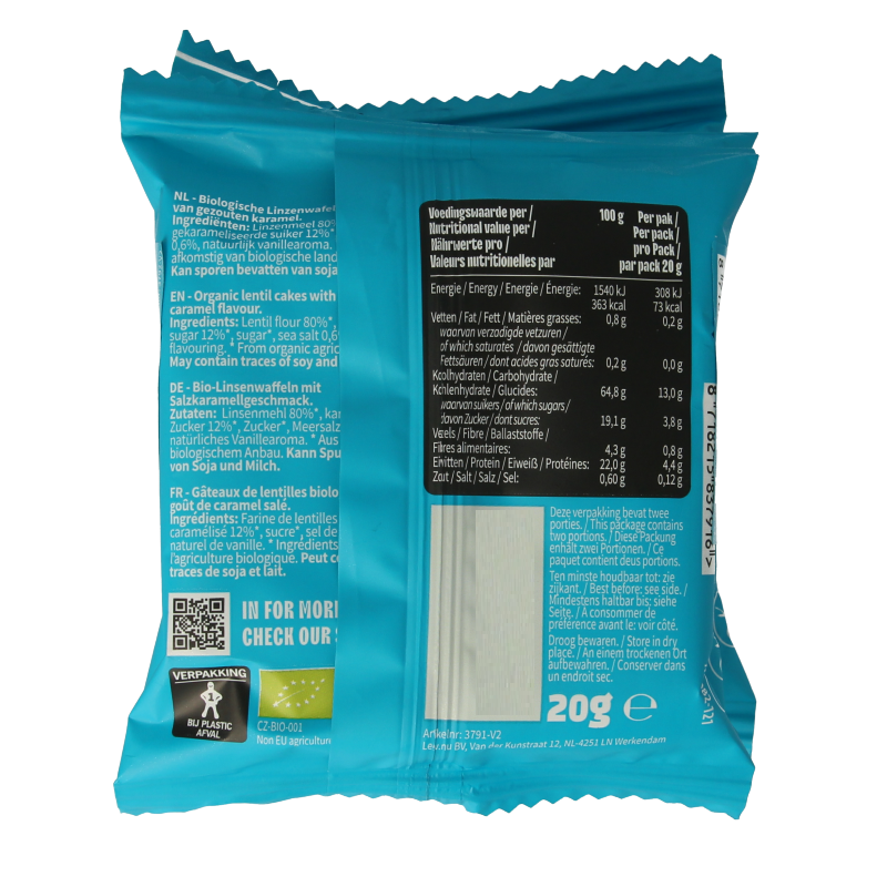 Leev Lovely lentil cakes caramel bio - Afbeelding 2