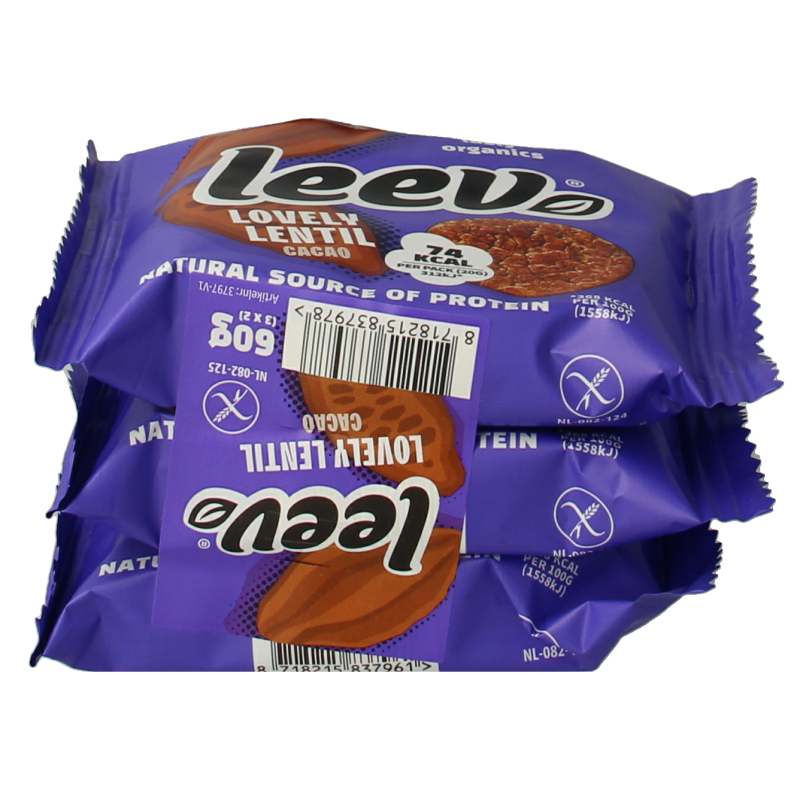 Leev Lovely lentil cakes cacao bio - Afbeelding 4