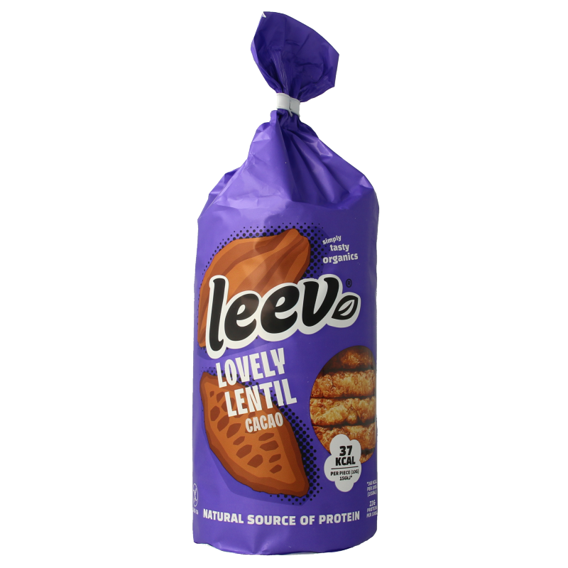 Leev Lovely lentil cakes cacao bio