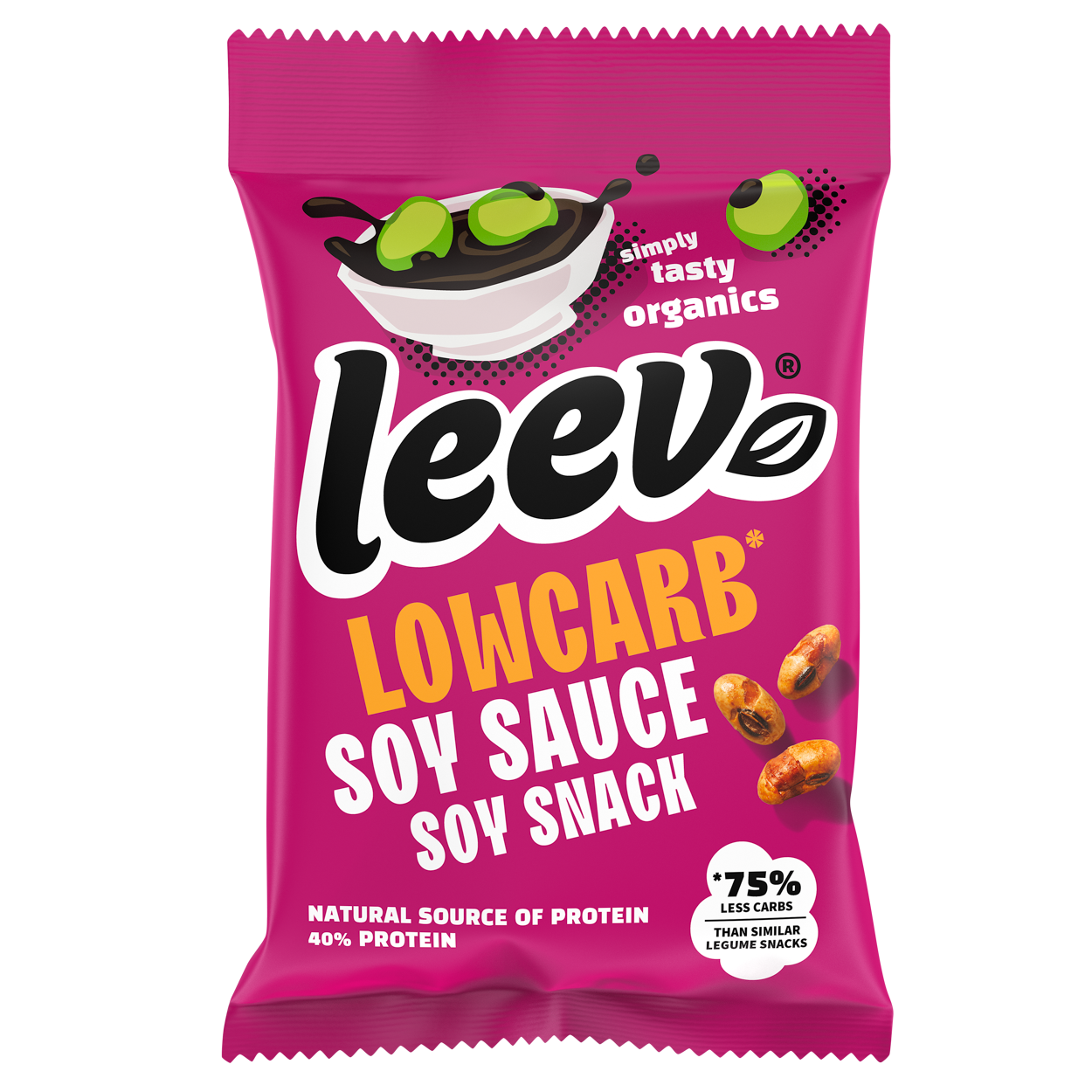 Leev Lowcarb snack soyabonen soya saus bio