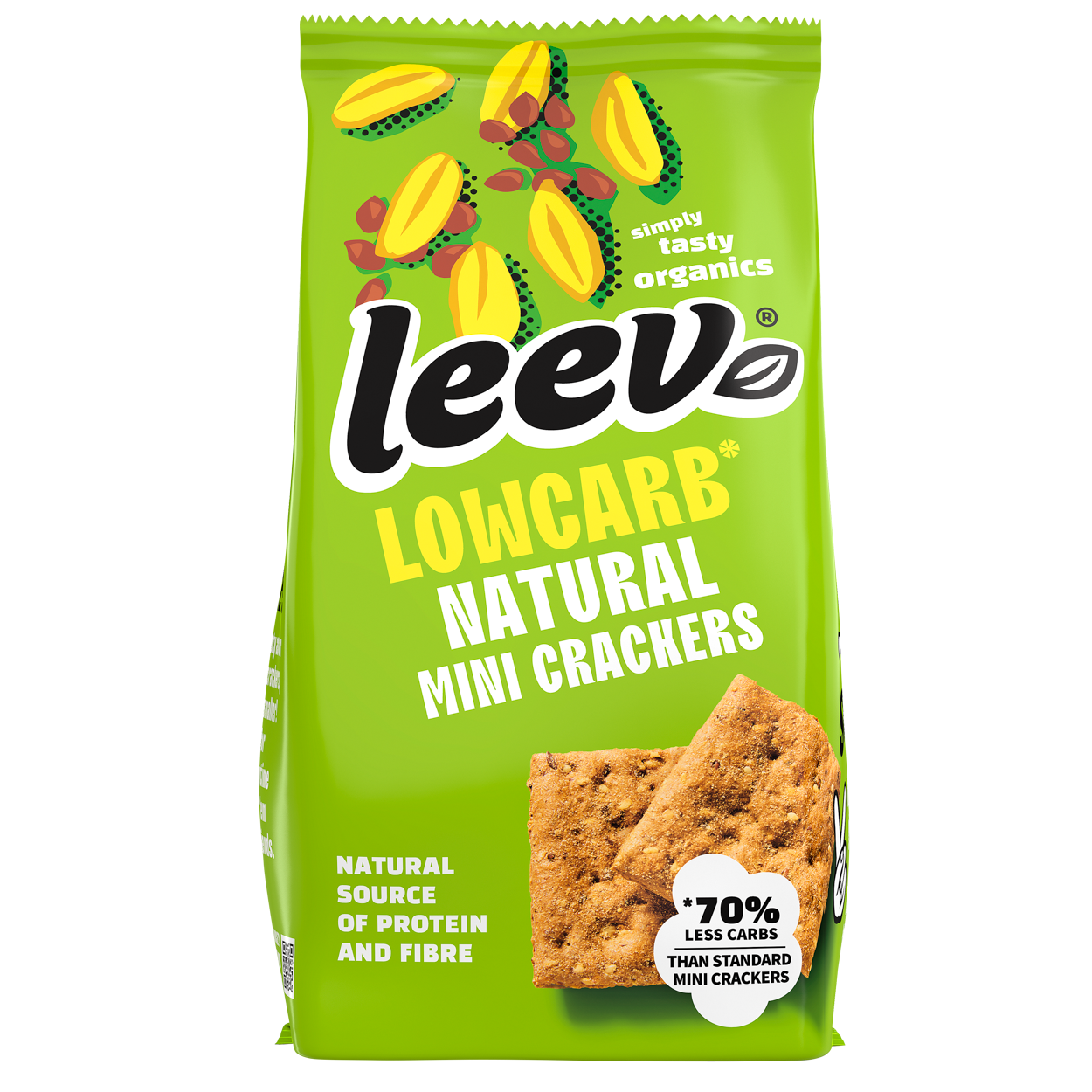 Leev Lowcarb mini crackers natural bio