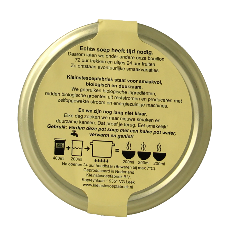 Kleinstesoepfabriek Acqua cotta Toscaanse minestronesoep bio - Afbeelding 2