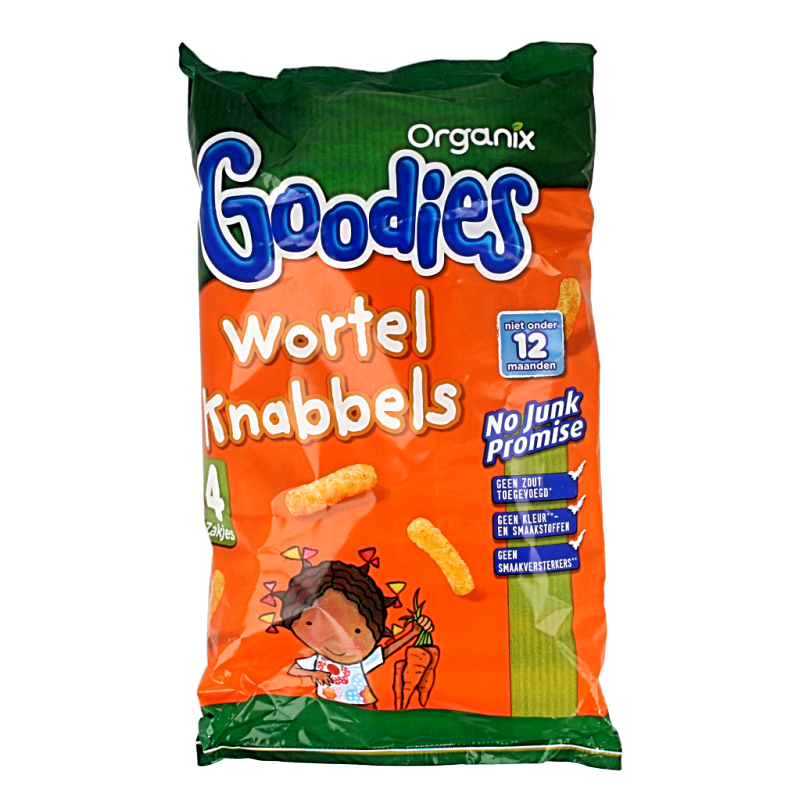 Organix Goodies Mais knabbels met wortel 10+M bio
