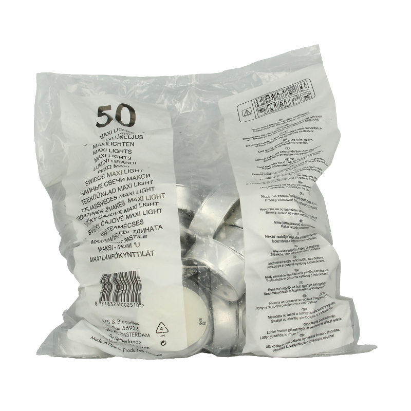 Bolsius Maxi licht neutraal 10uur zak - Afbeelding 2