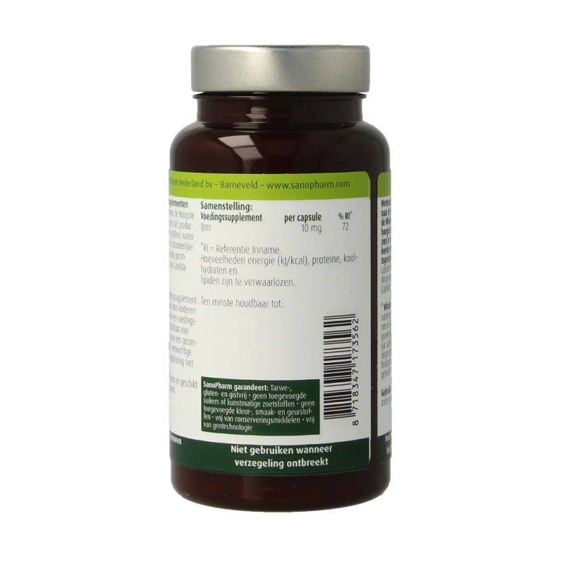 SanoPharm IJzer 10mg wholefood - Afbeelding 3