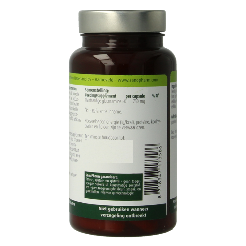 SanoPharm Glucosamine 750mg vegan - Afbeelding 3