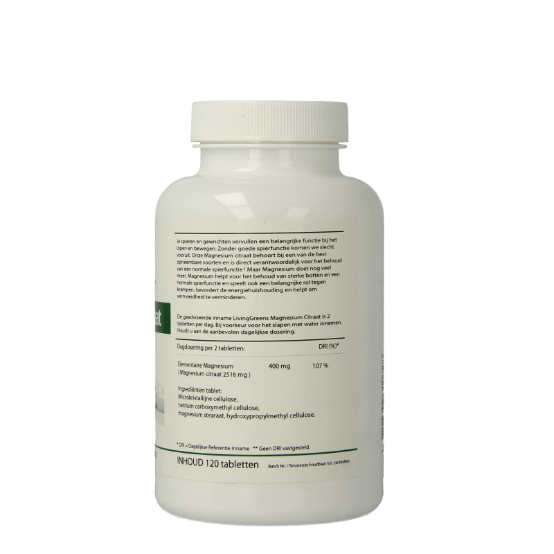 Livinggreens Magnesium citraat 400mg - Afbeelding 3