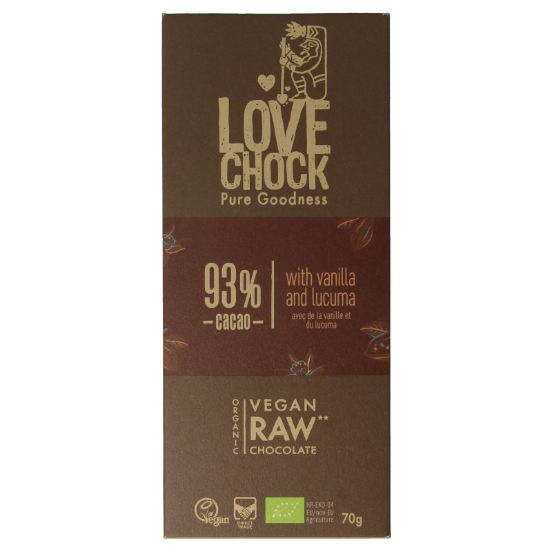Lovechock 93% Pure vanilla lucuma bio