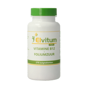 Elvitum  Vitamine B12 1000mcg + foliumzuur