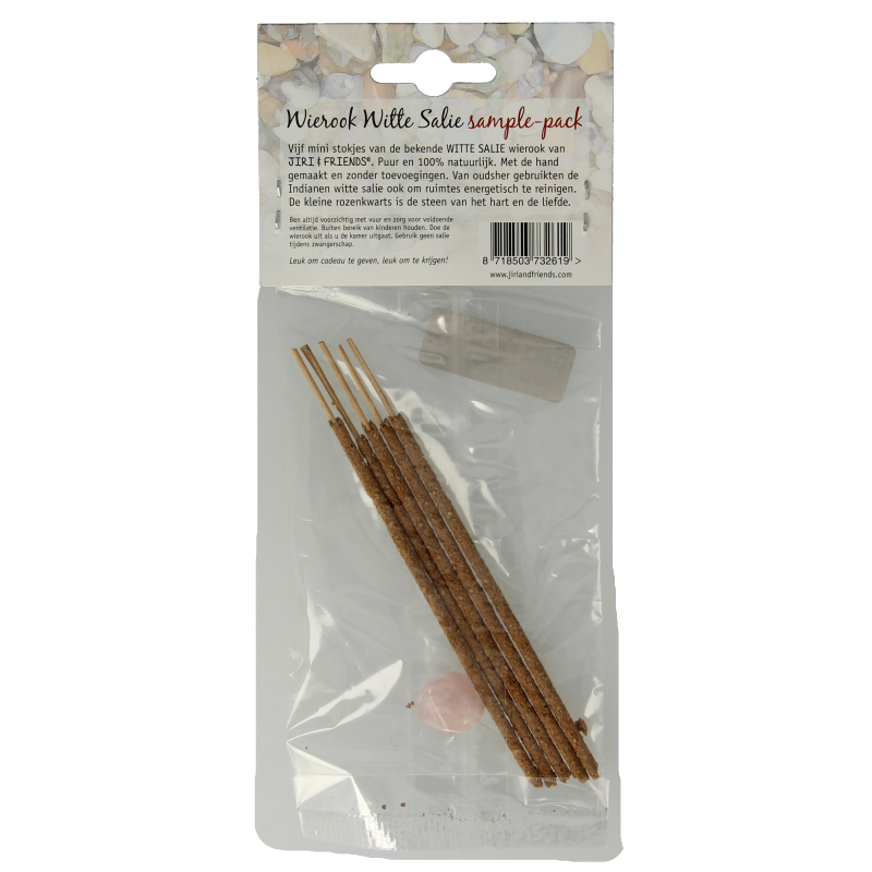 Jiri & Friends Zakje geluk wierook witte salie mini - Afbeelding 2