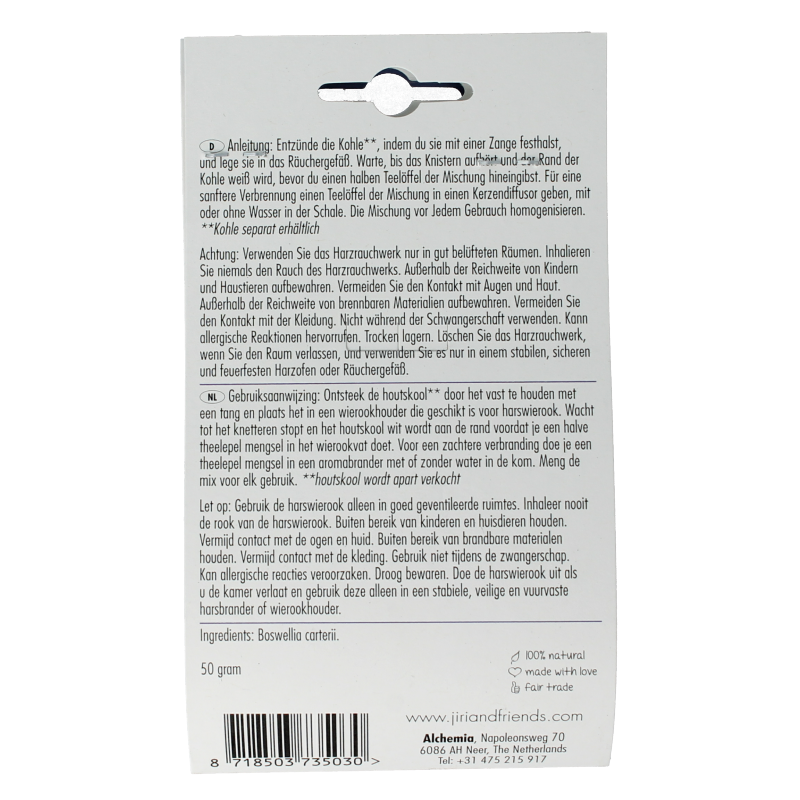 Jiri & Friends Harswierook frankincense oliban - Afbeelding 3