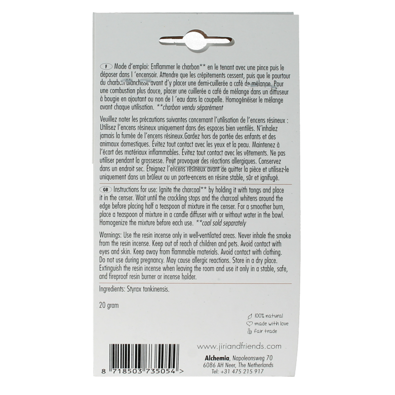 Jiri & Friends Harswierook benzoin Siam - Afbeelding 3