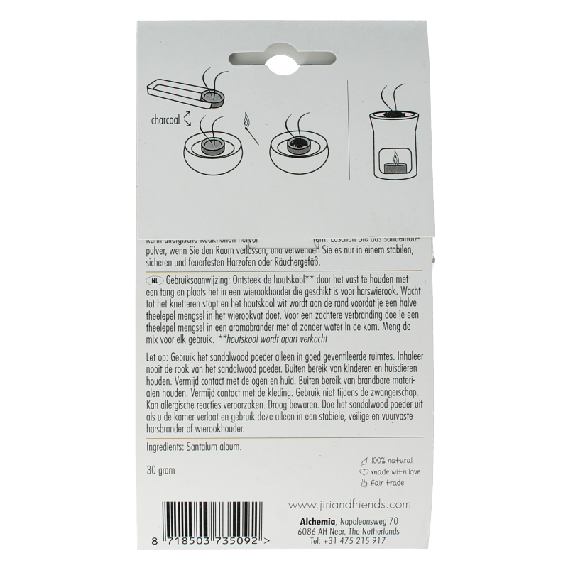 Jiri & Friends Harswierook sandalwood powder - Afbeelding 2