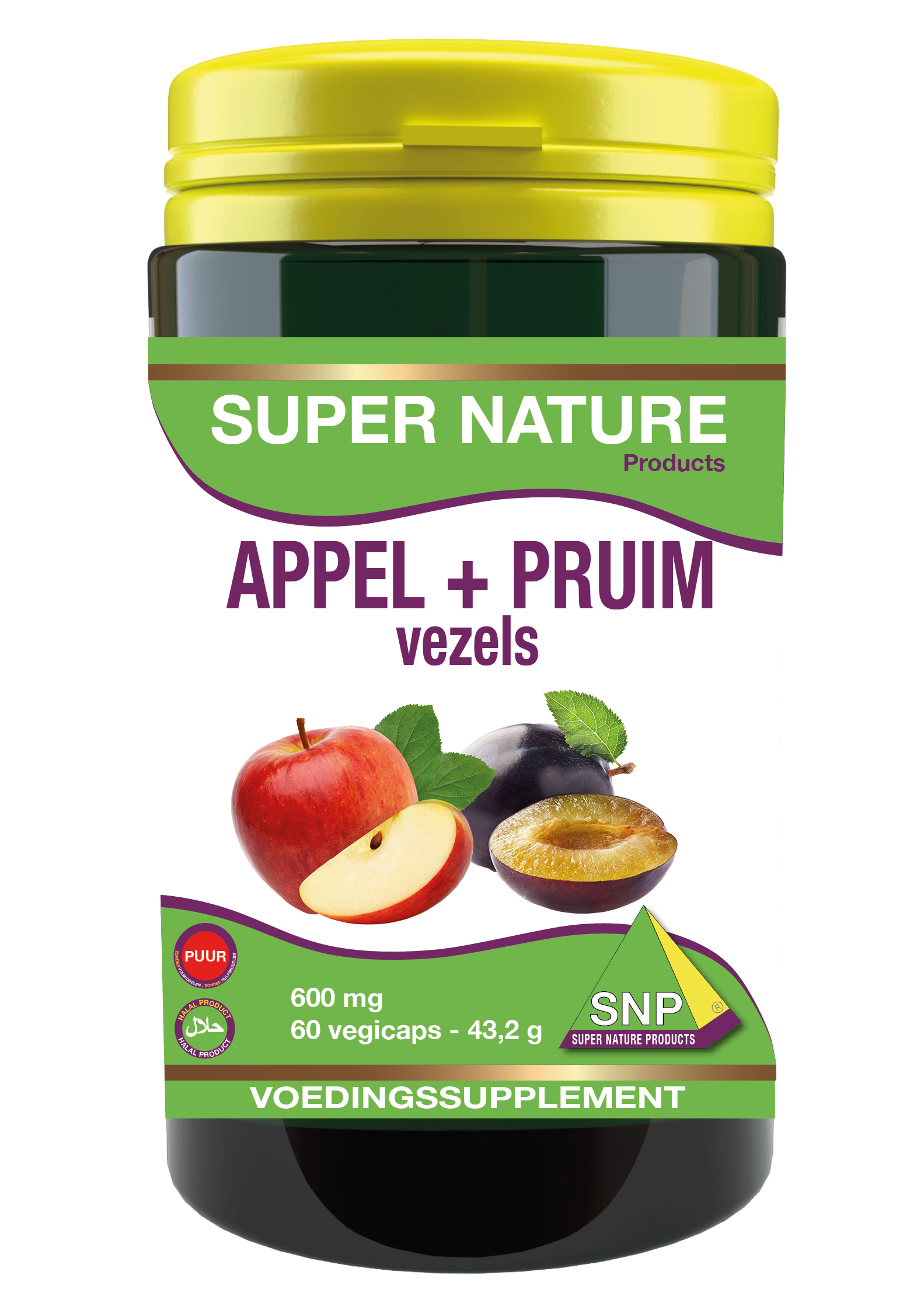 SNP Appel pruim vezels 600 mg puur