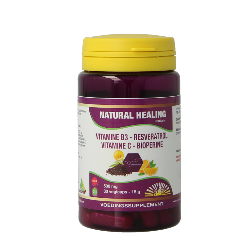 NHP Vit B3 Resveratrol vitamine C bioperine