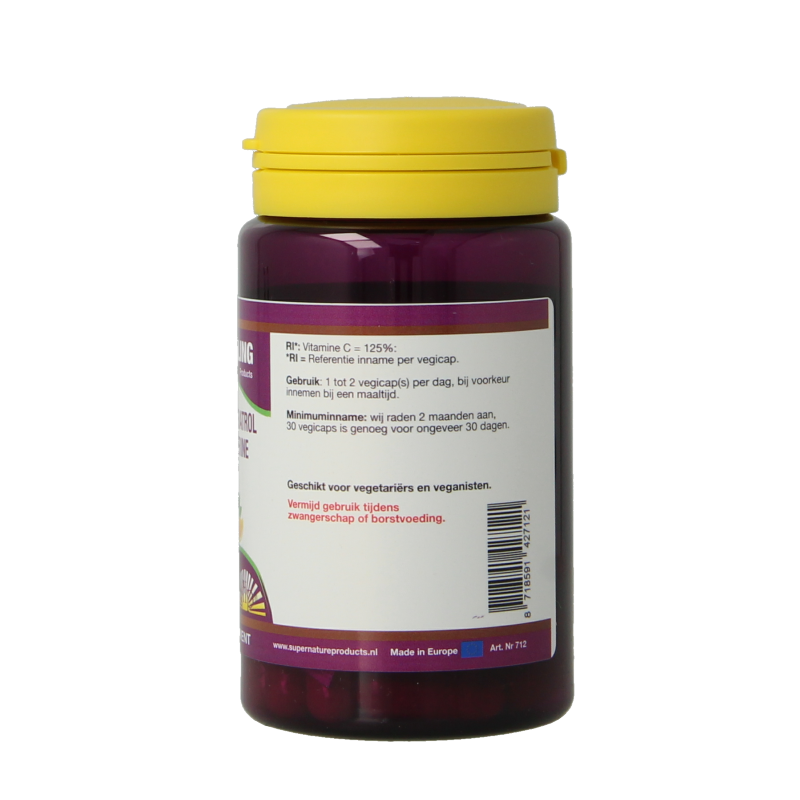 NHP Vit B3 Resveratrol vitamine C bioperine - Afbeelding 3