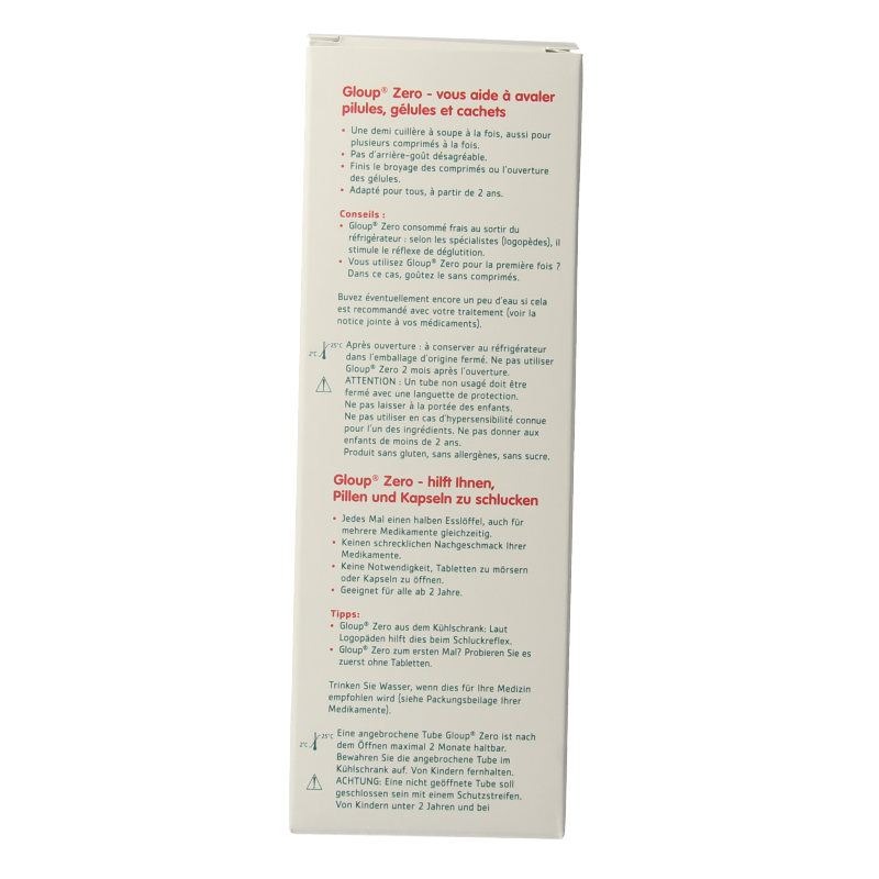 Gloup Zero medicatie inname gel framboos - Afbeelding 4