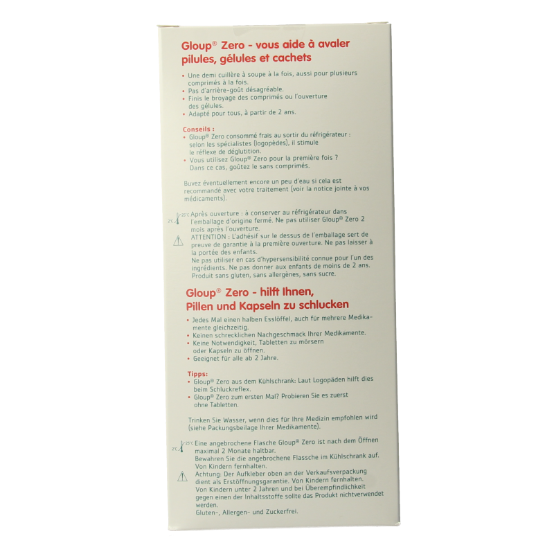 Gloup Zero medicatie inname gel framboos - Afbeelding 3