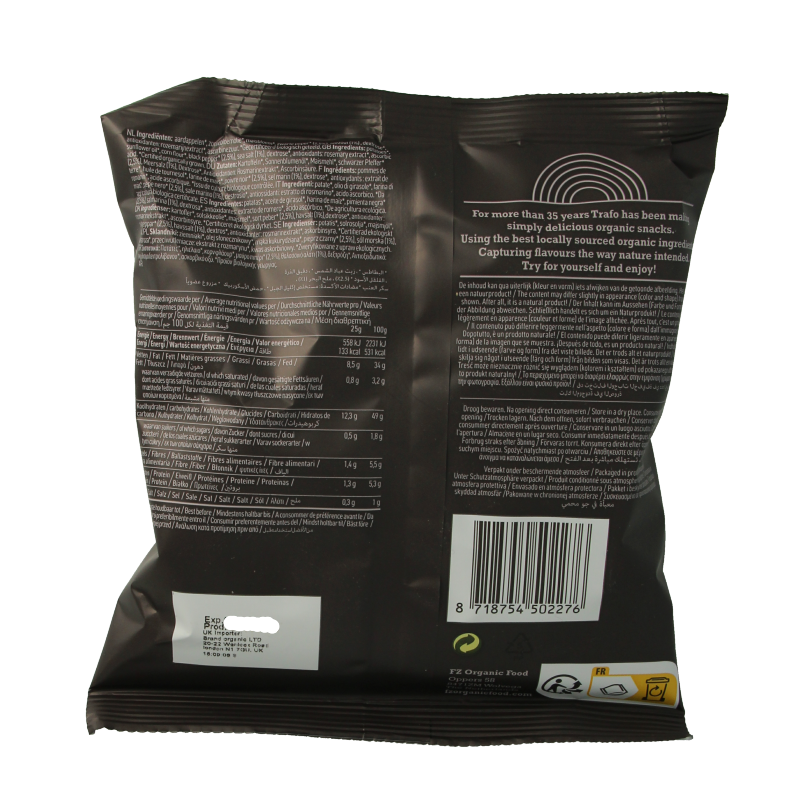 Trafo Chips handcooked zout en peper bio - Afbeelding 2