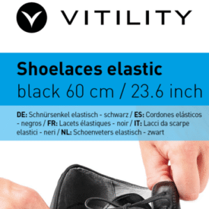 Vitility Schoenveters elastisch zwart 60cm