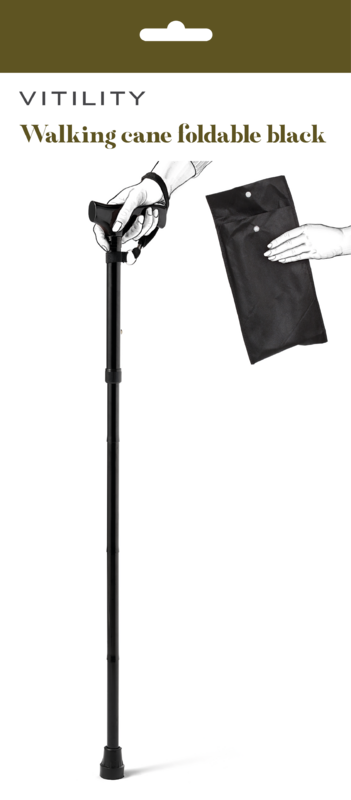 Vitility Wandelstok opvouwbaar zwart