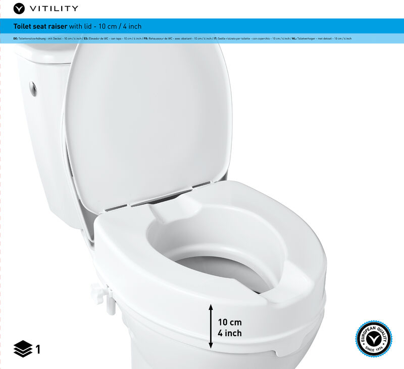 Vitility Toiletverhoger met deksel