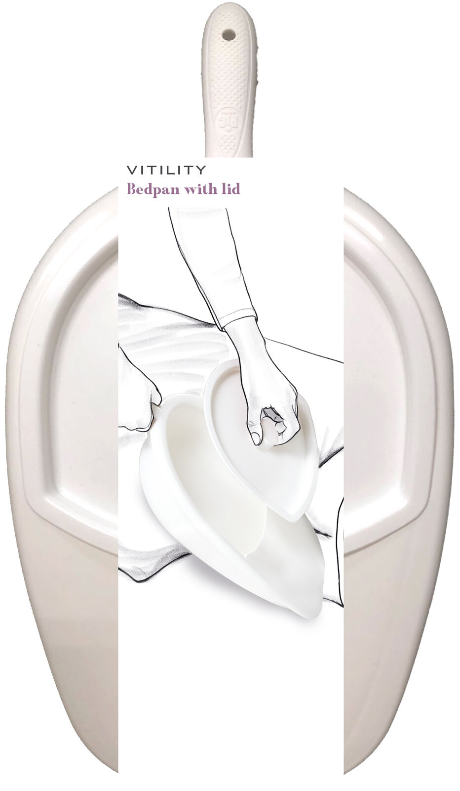 Vitility Bedpan met deksel