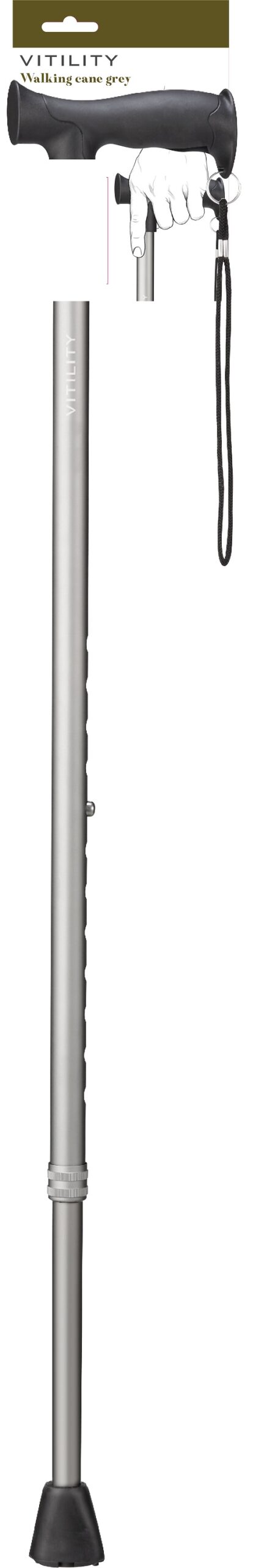 Vitility Wandelstok grijs