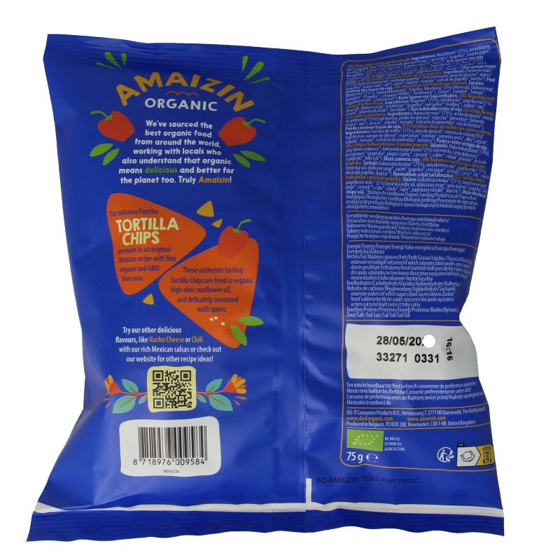 Amaizin Tortilla chips paprika bio - Afbeelding 2