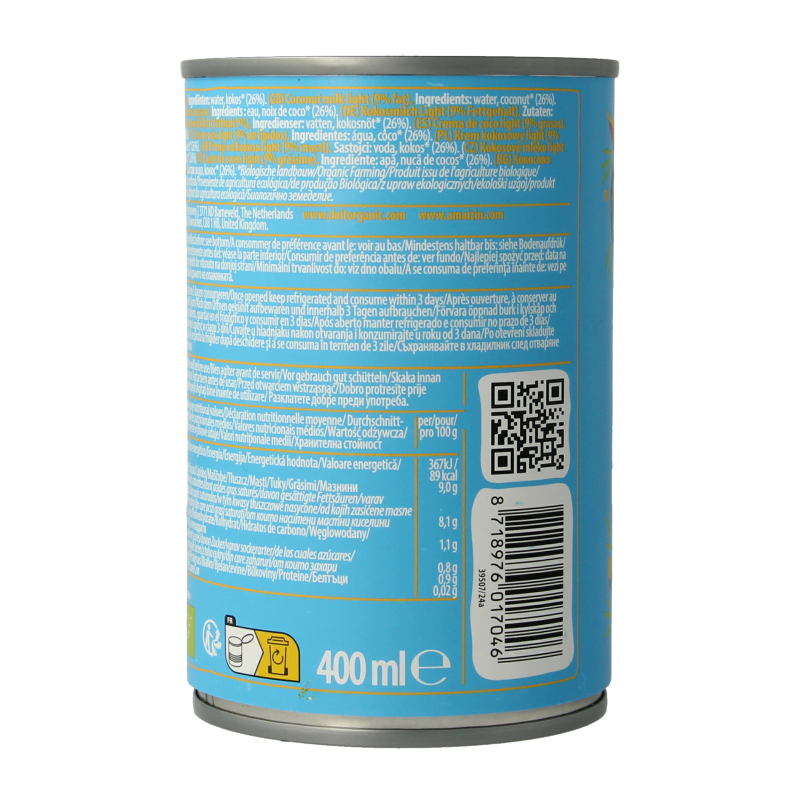 Amaizin Cocosmelk light bio - Afbeelding 2