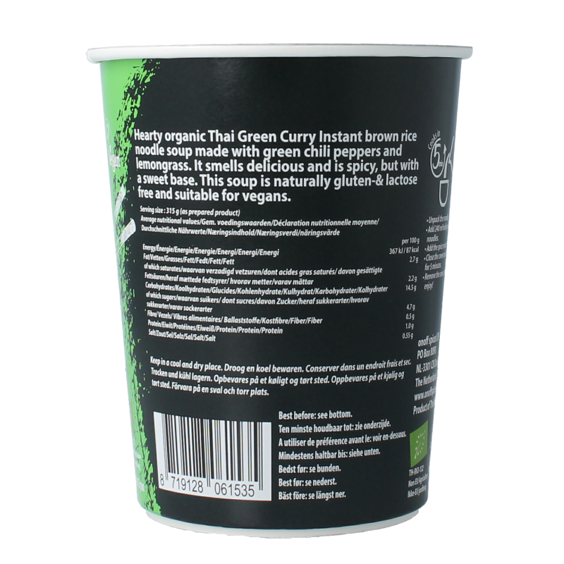 Onoff Instant noodlesoup green curry bio - Afbeelding 3