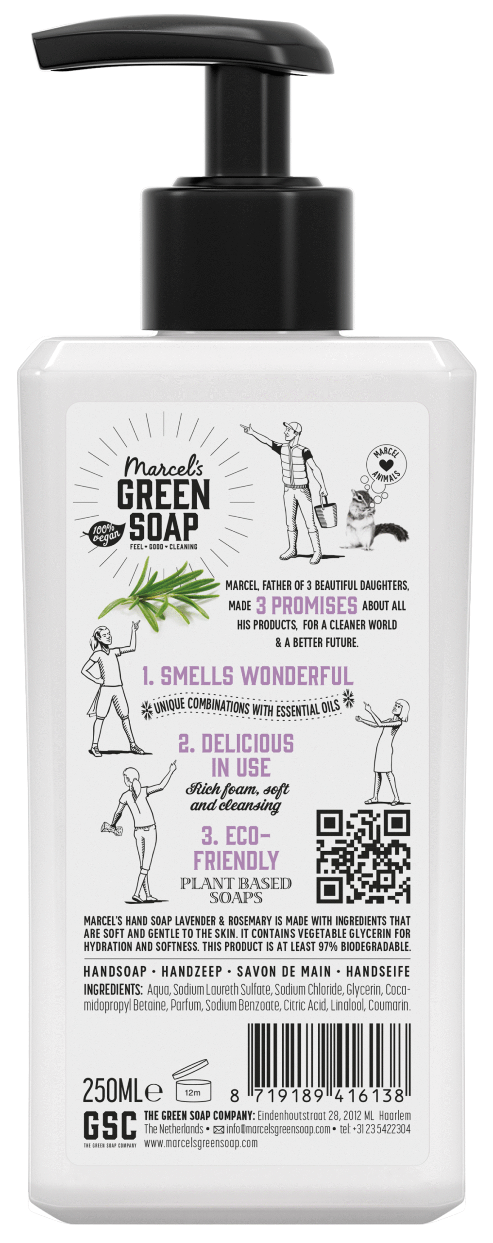 Marcel's Green Soap Handzeep lavendel & rozemarijn - Afbeelding 2