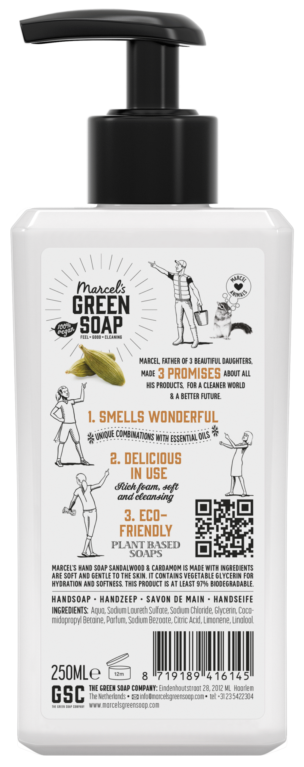 Marcel's Green Soap Handzeep sandelhout & kardemom - Afbeelding 2