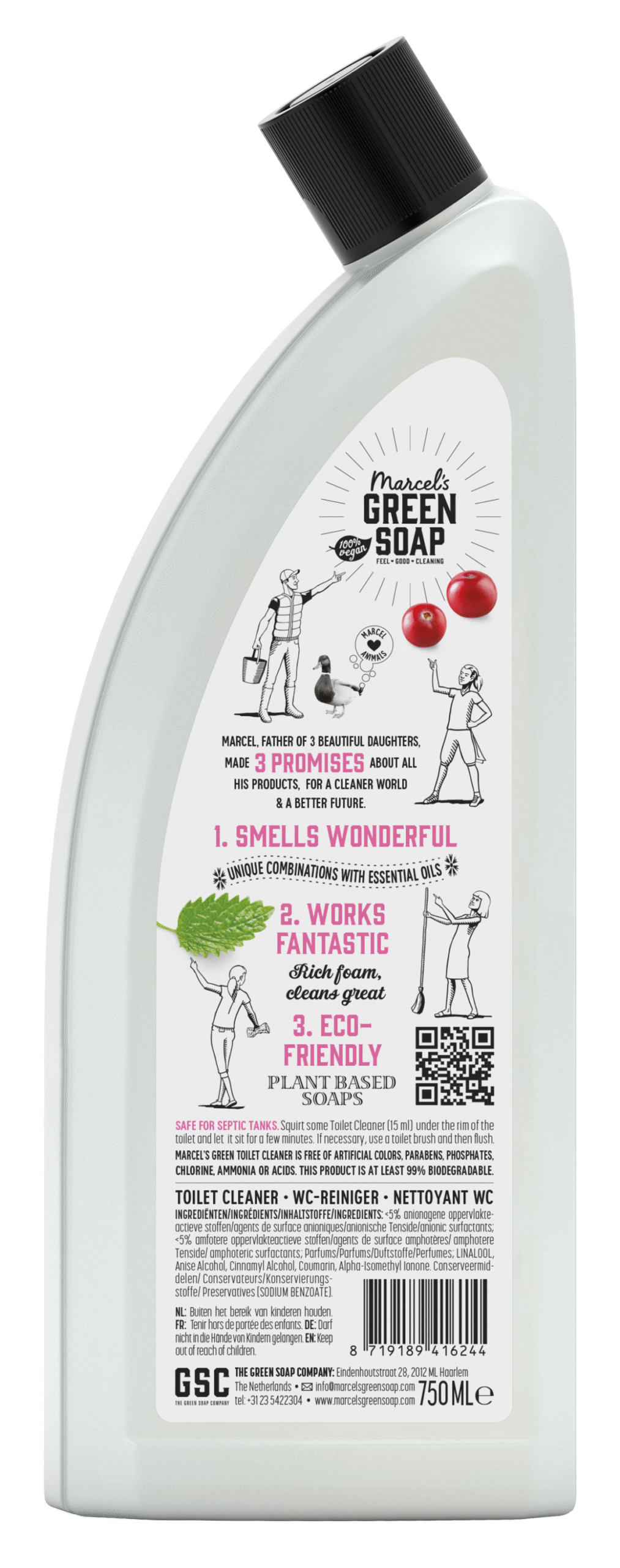 Marcel's Green Soap Toiletreiniger patchouli & cranberry - Afbeelding 2