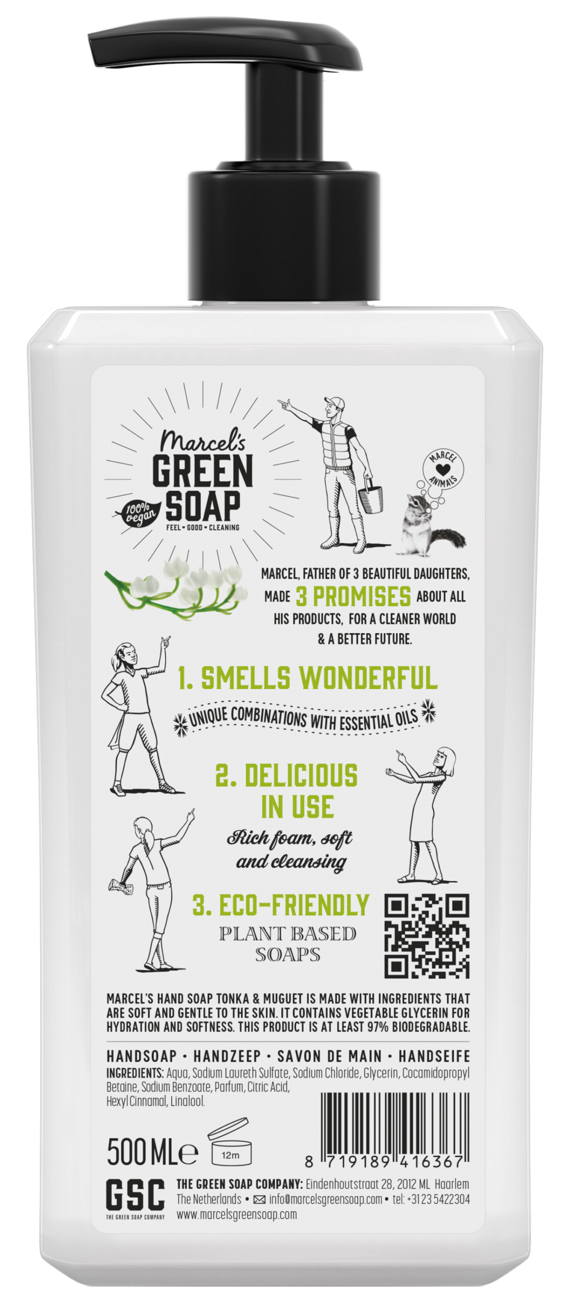 Marcel's Green Soap Handzeep tonka & muguet - Afbeelding 2