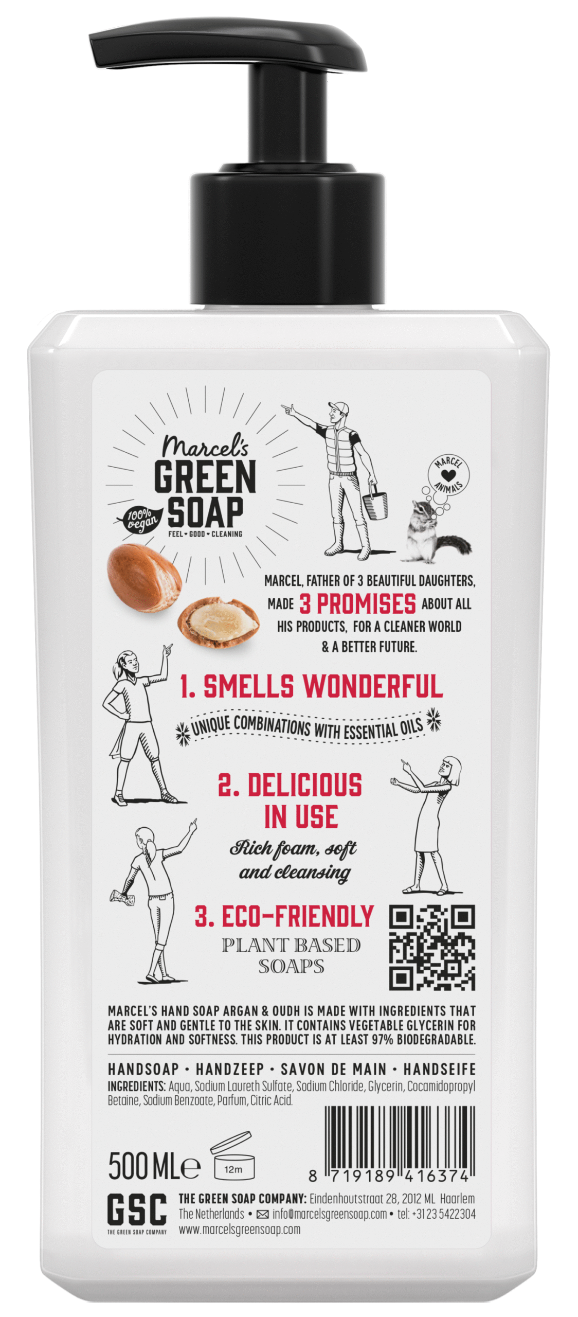 Marcel's Green Soap Handzeep argan & oudh - Afbeelding 2