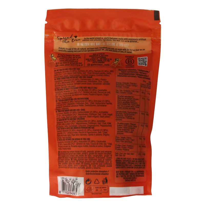 John Altman Dry roasted mixed nuts BBQ chilli - Afbeelding 2