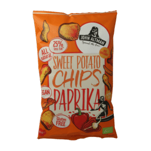 John Altman Zoete aardappel chips paprika bio