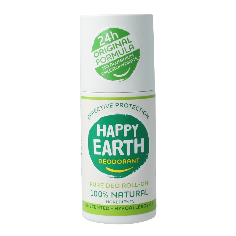 Happy Earth Pure deodorant roll-on unscented