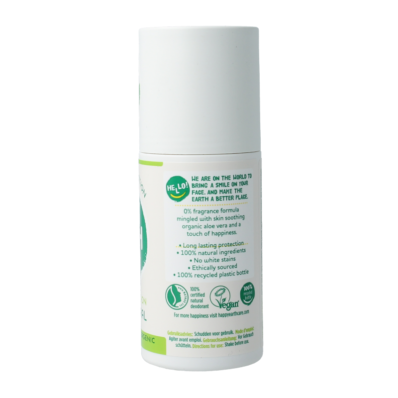 Happy Earth Pure deodorant roll-on unscented - Afbeelding 3