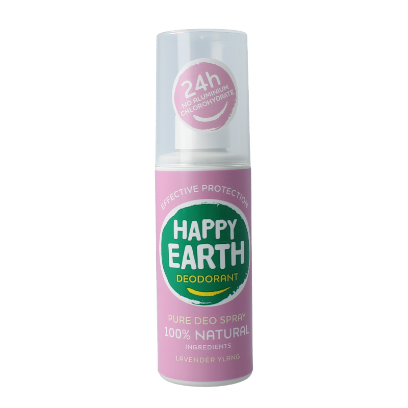 Happy Earth Pure deodorant spray lavender ylang