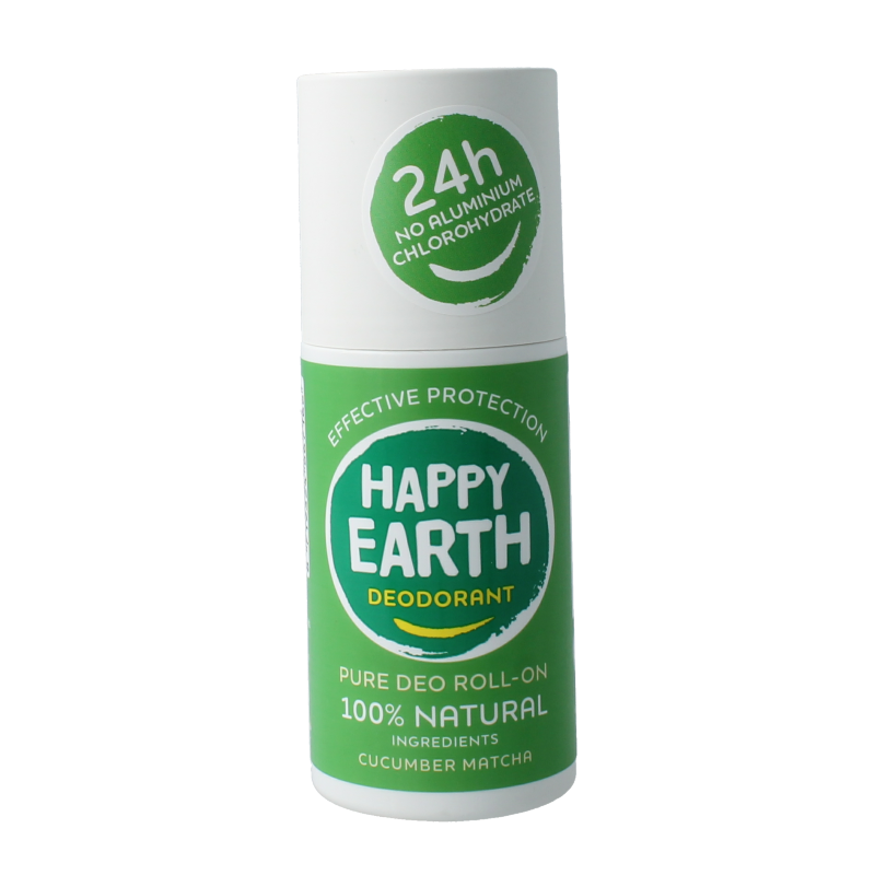 Happy Earth Pure deodorant roll-on cucumber matcha